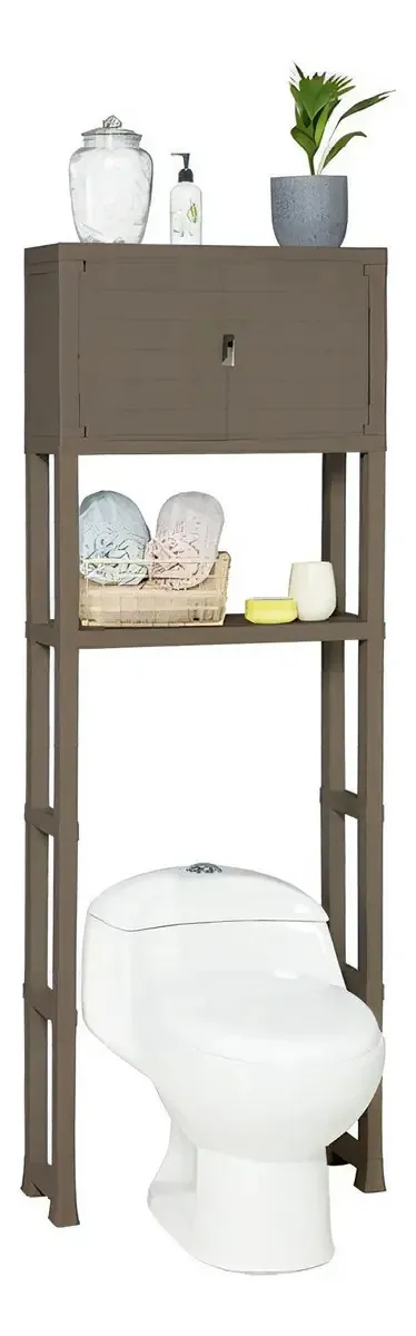 Rack organizador com portas para banheiro - Mocca Color