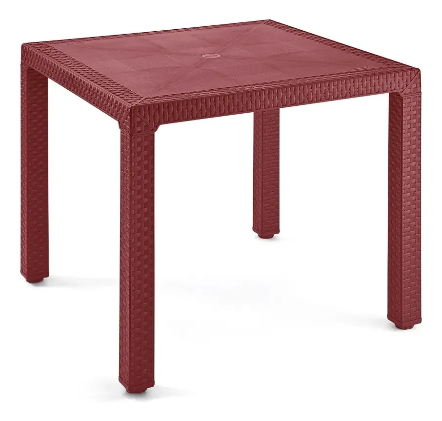 Mesa vermelha quadrada Eterna Rimax