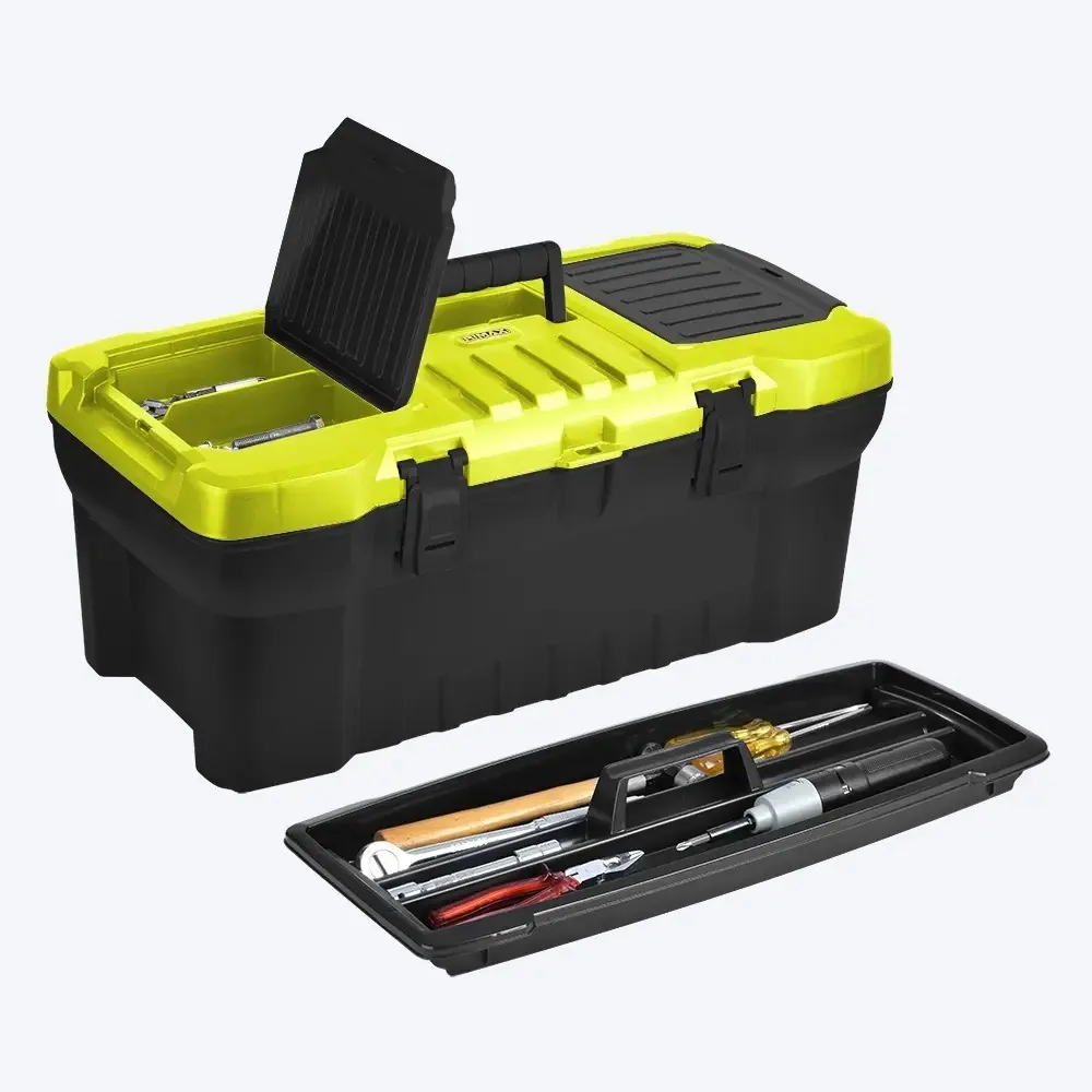 Caixa de ferramentas Rimax 24 preta e verde