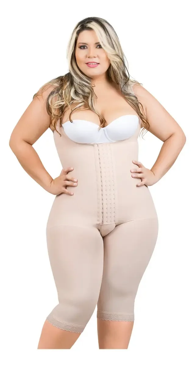Mariae 9152 Cintas redutoras de pós-parto colombianas, cor curvilínea, bege, tamanho 2xg