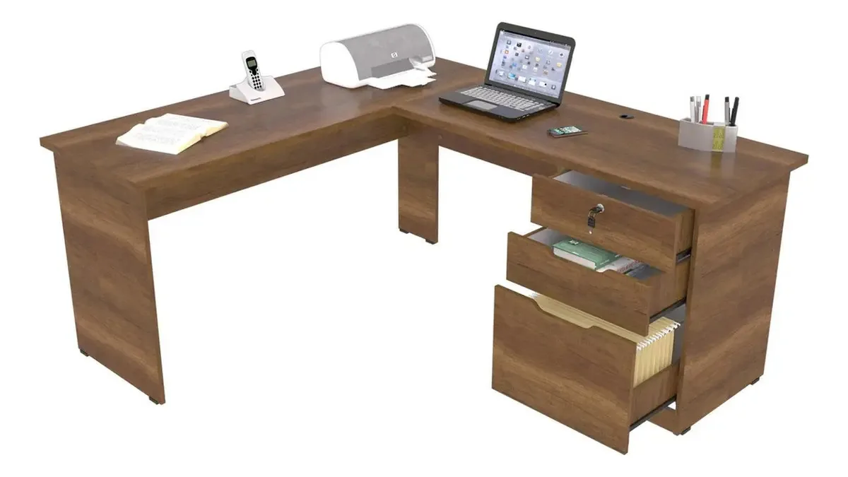 Mesa de trabalho Denver Caramel