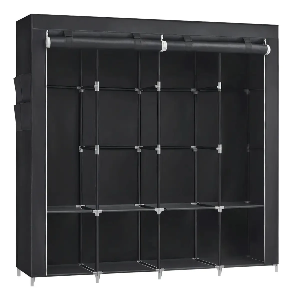 Armário portátil de jeans, preto