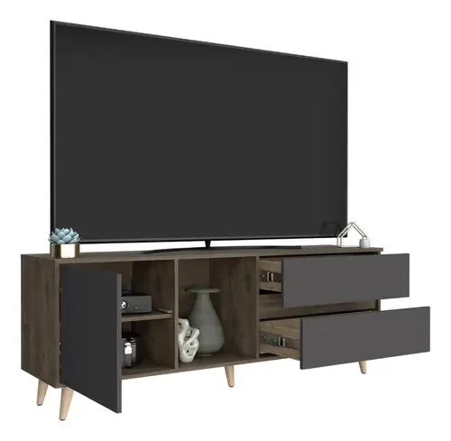 Rack Para Tv 65'' Salem Rta Bellota Plomo