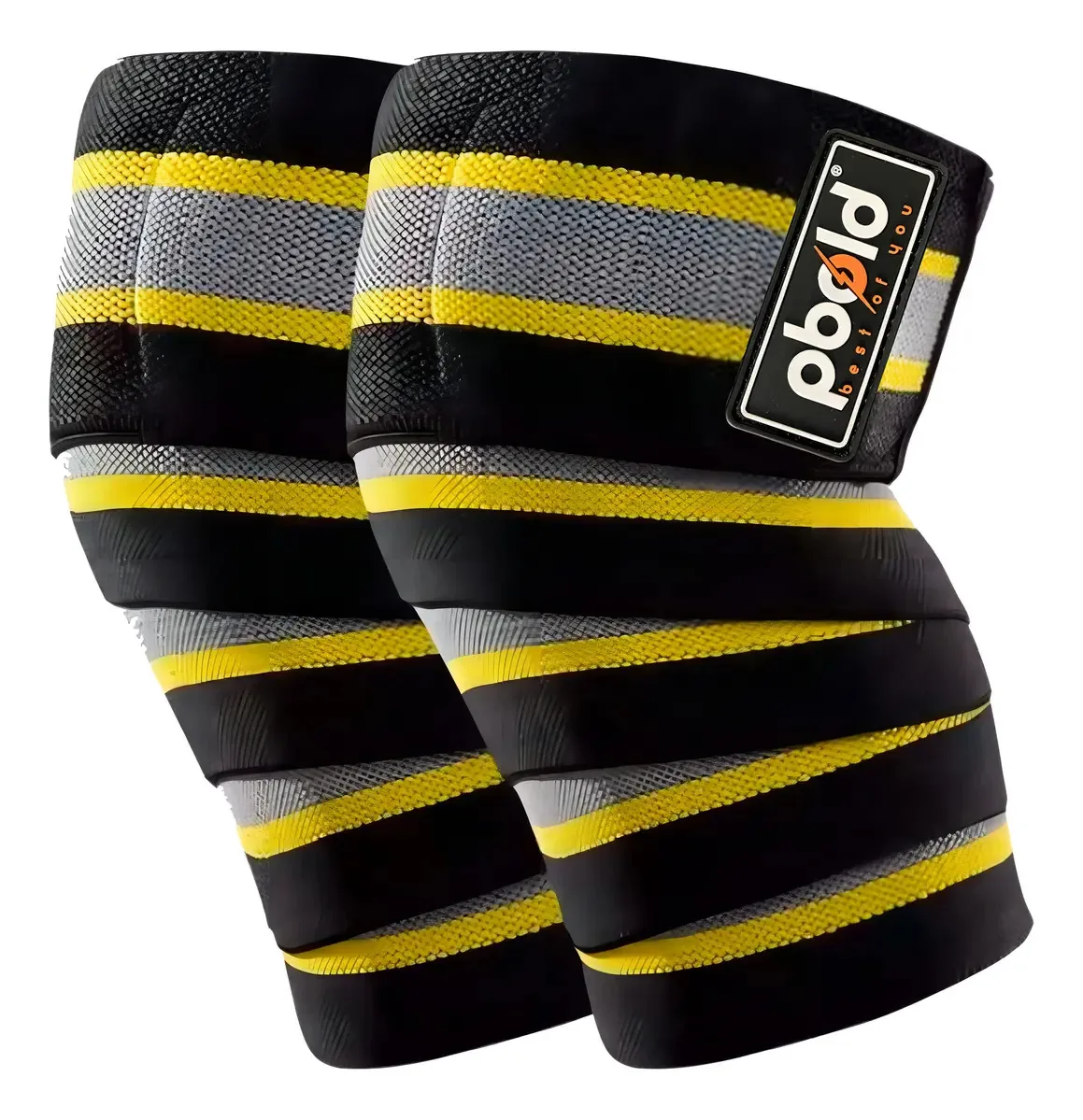 Bandagens de joelho Pbold Joelheiras Pbold, musculação, ginástica, cor preta