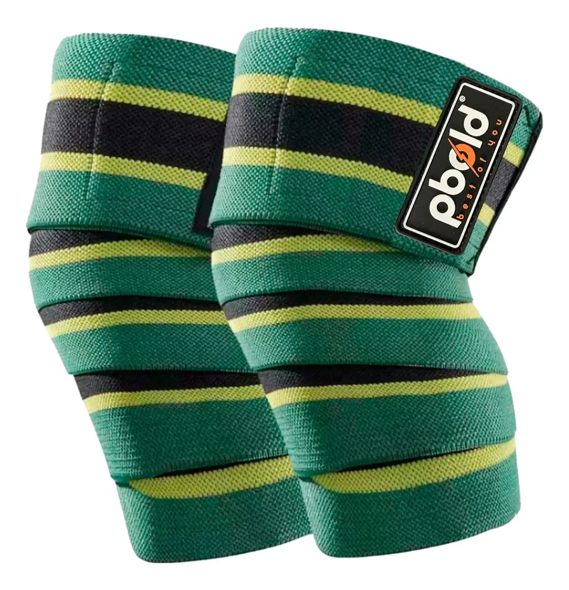 Bandagens de joelho Pbold Joelheiras Pbold, musculação, ginástica, cor verde