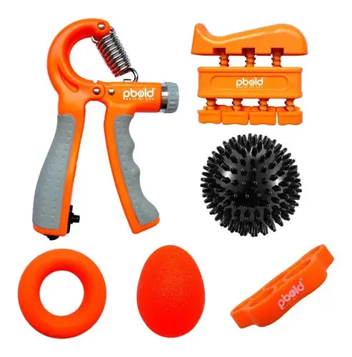Kit de mãos para terapia de exercícios para recuperação de exercícios, cor laranja