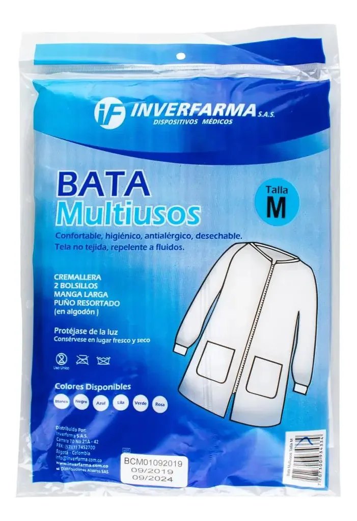Roupão multiuso de manga comprida Inverfarma tamanho M
