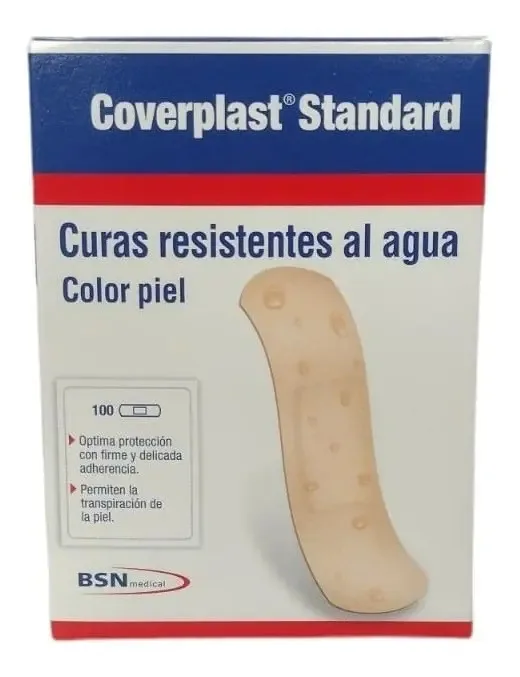 Bandagens Coverplast Impermeáveis C/100 Pz Cor Pele