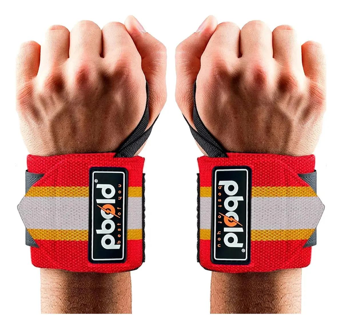 Pulseiras, alças, levantamento de peso, Crossfit, bandagens vermelhas de ginástica