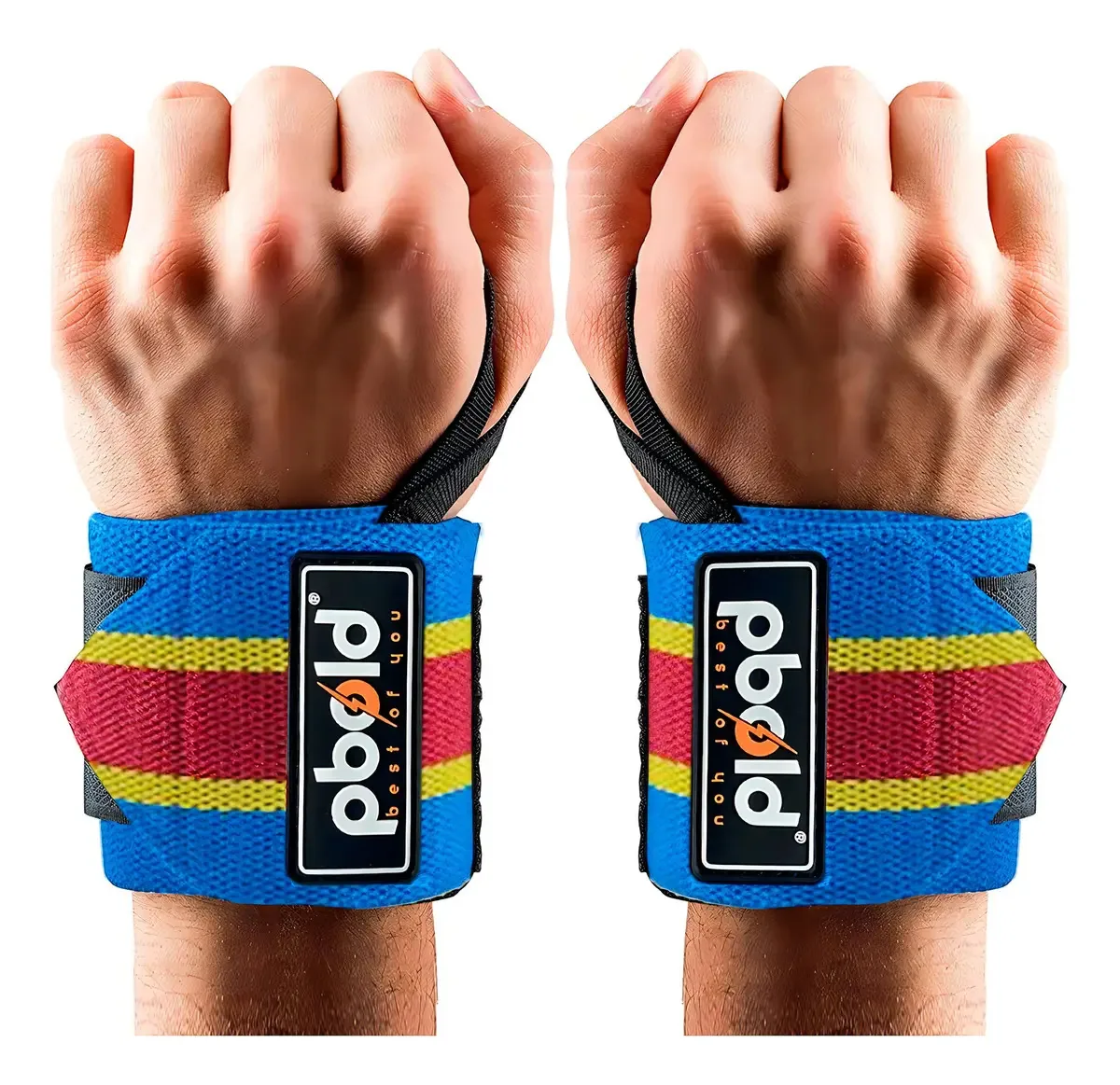 Pulseiras, alças, levantamento de peso, Crossfit Blue, bandagens de ginástica