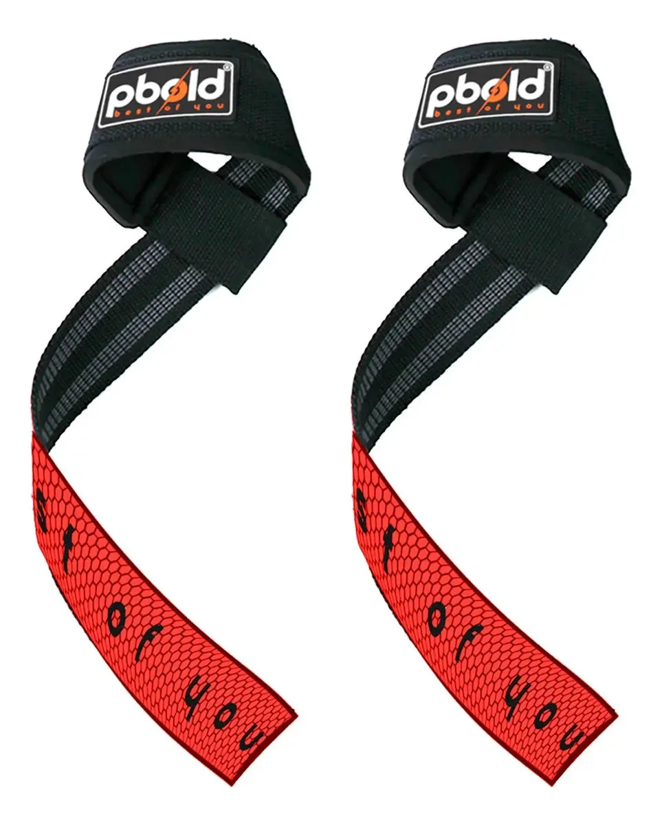 Alças para levantar alças, pulseiras, bandagens esportivas, ginástica, Crossfit, levantamento de peso, pesos, barras, halteres, treinamento, ginástica, exercícios, fitness, vermelho pbold