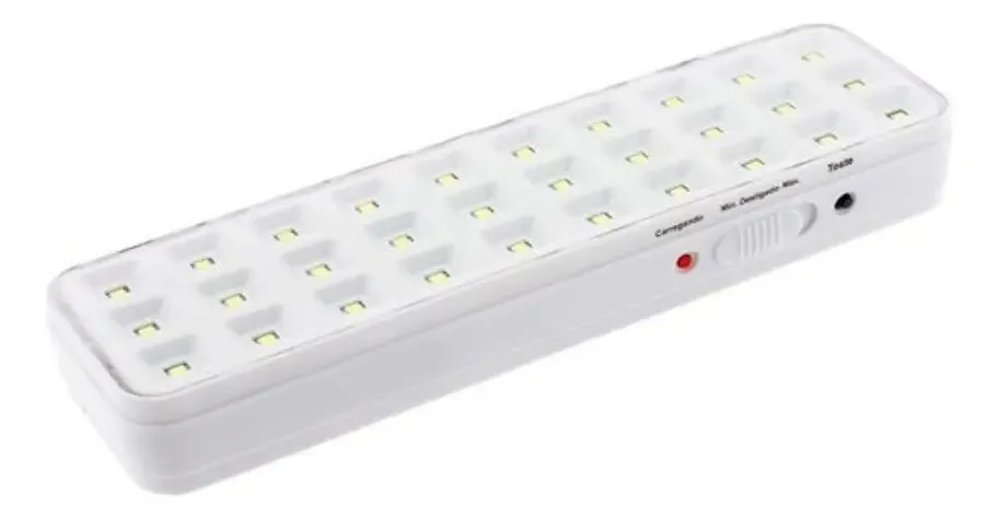 Lâmpada de emergência LED branca recarregável de 4w