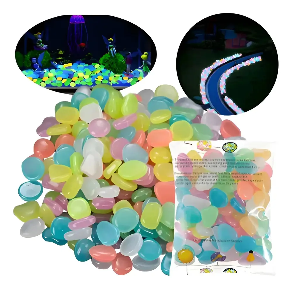 500 pedras fluorescentes brilhantes e pedras decorativas