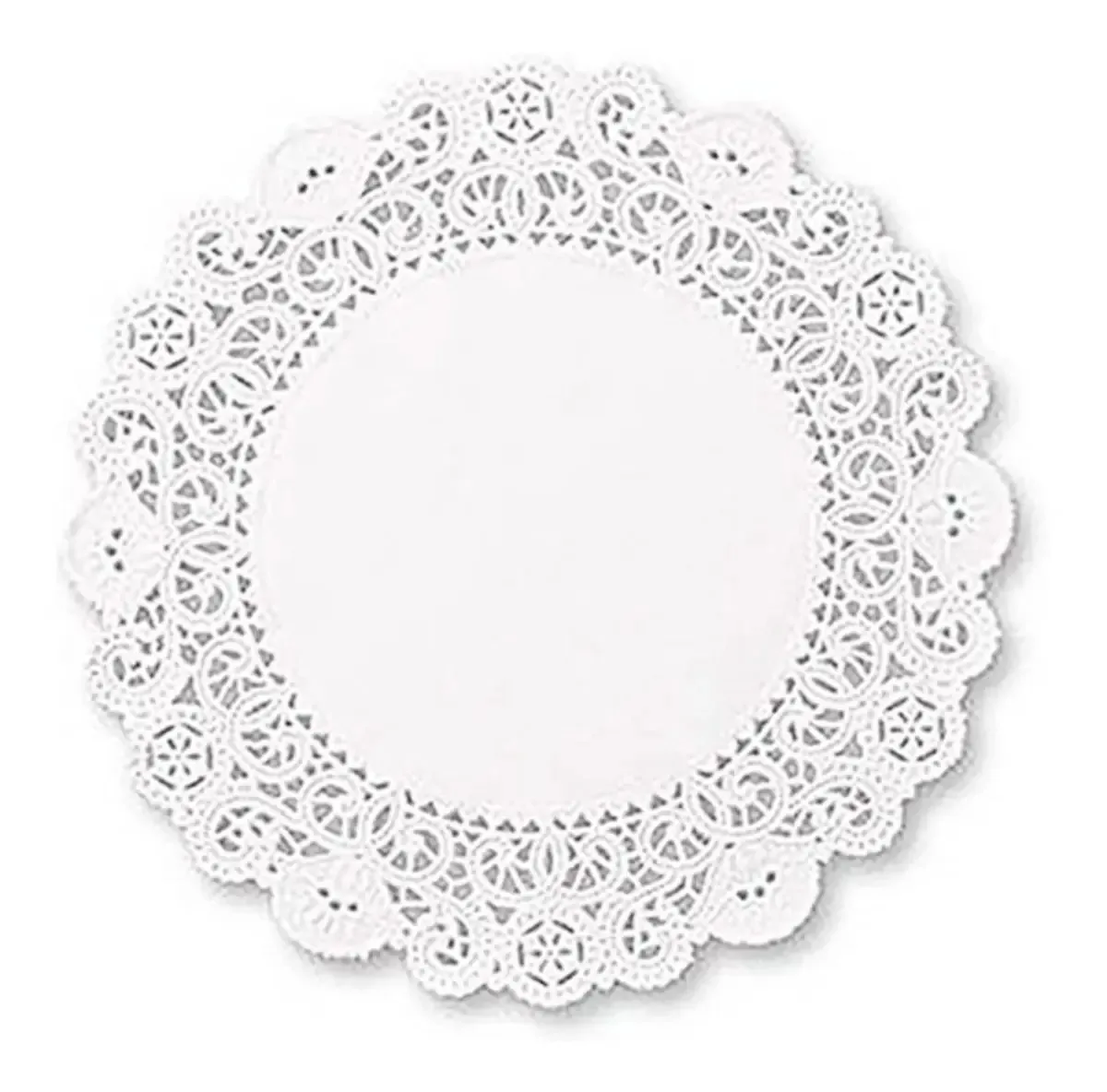 Pacote de 12 pastas ou papel branco Blanda para bolos #10