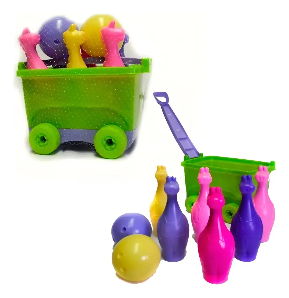 Conjunto de boliche Boy Toys Toy In Wagon Girls Girls