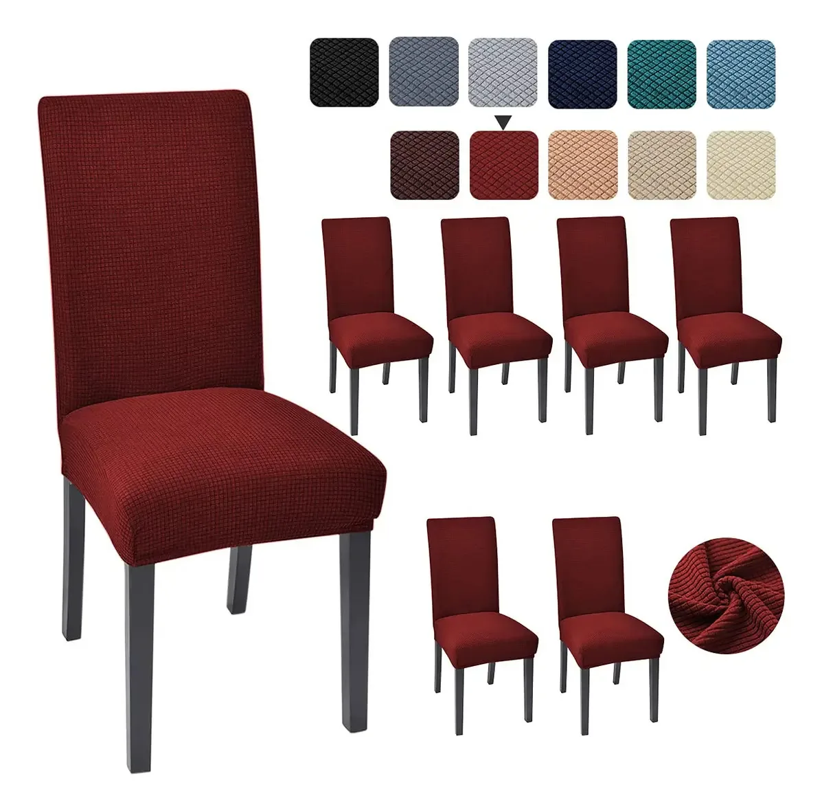 Pacote Aertiavty com 6 capas e capas para cadeiras de jantar