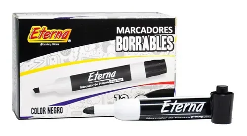Marcadores apagáveis pretos X12