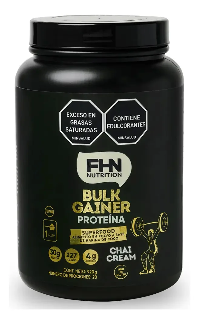 Fhn Nutrition Bulk Gainer Chai X 920g de proteína sem sabor