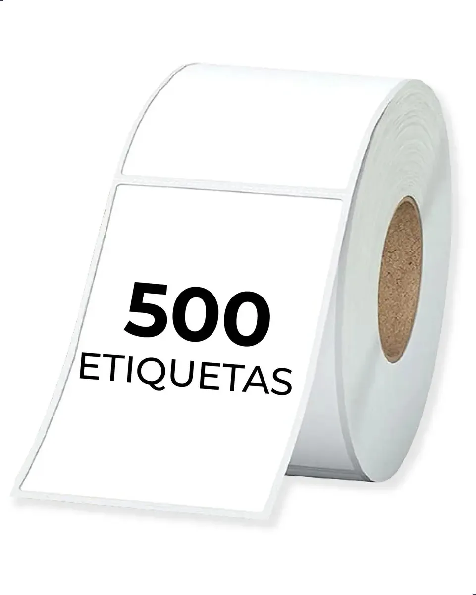 Etiquetas térmicas diretas de 10 x 15 cm ou 4 x 6 polegadas com 500 etiquetas/rolo, etiquetas de envio térmico direto em branco perfuradas compatíveis com impressoras Vretti, rolo, Zebra Eufforia