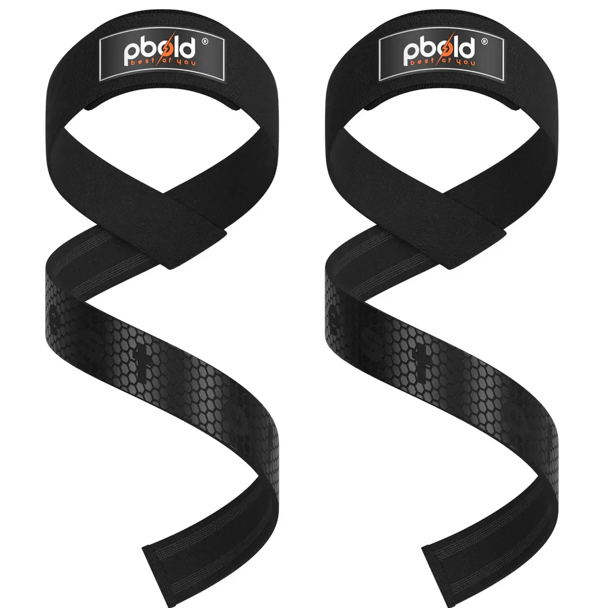 Alças para ginástica, ginástica, alças de elevação, tiras de elevação Pbold, pulseiras, Crossfit, levantamento de peso, pesos, halteres, treinamento de ginástica, exercícios, fitness, preto