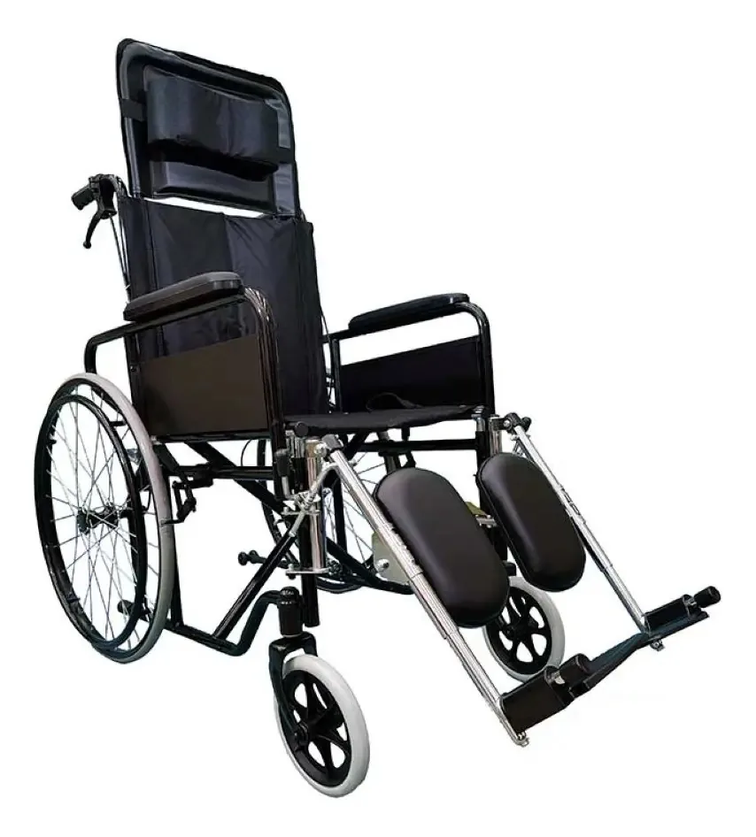 Cadeira de rodas reclinável pintada de preto Tme954gc