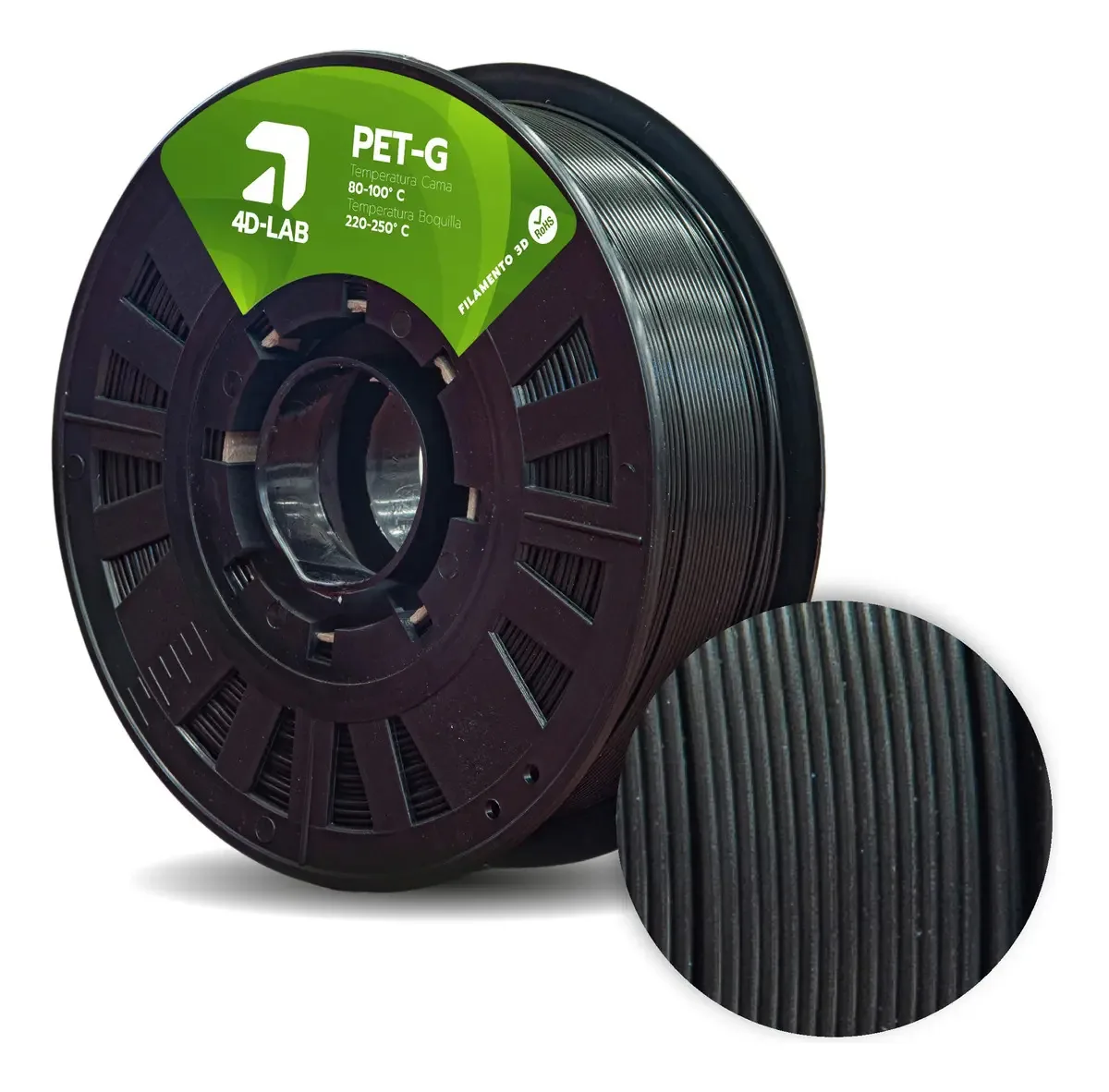 Filamento de carbono Petg de 1,75 mm, impressão 3D premium 4dlab