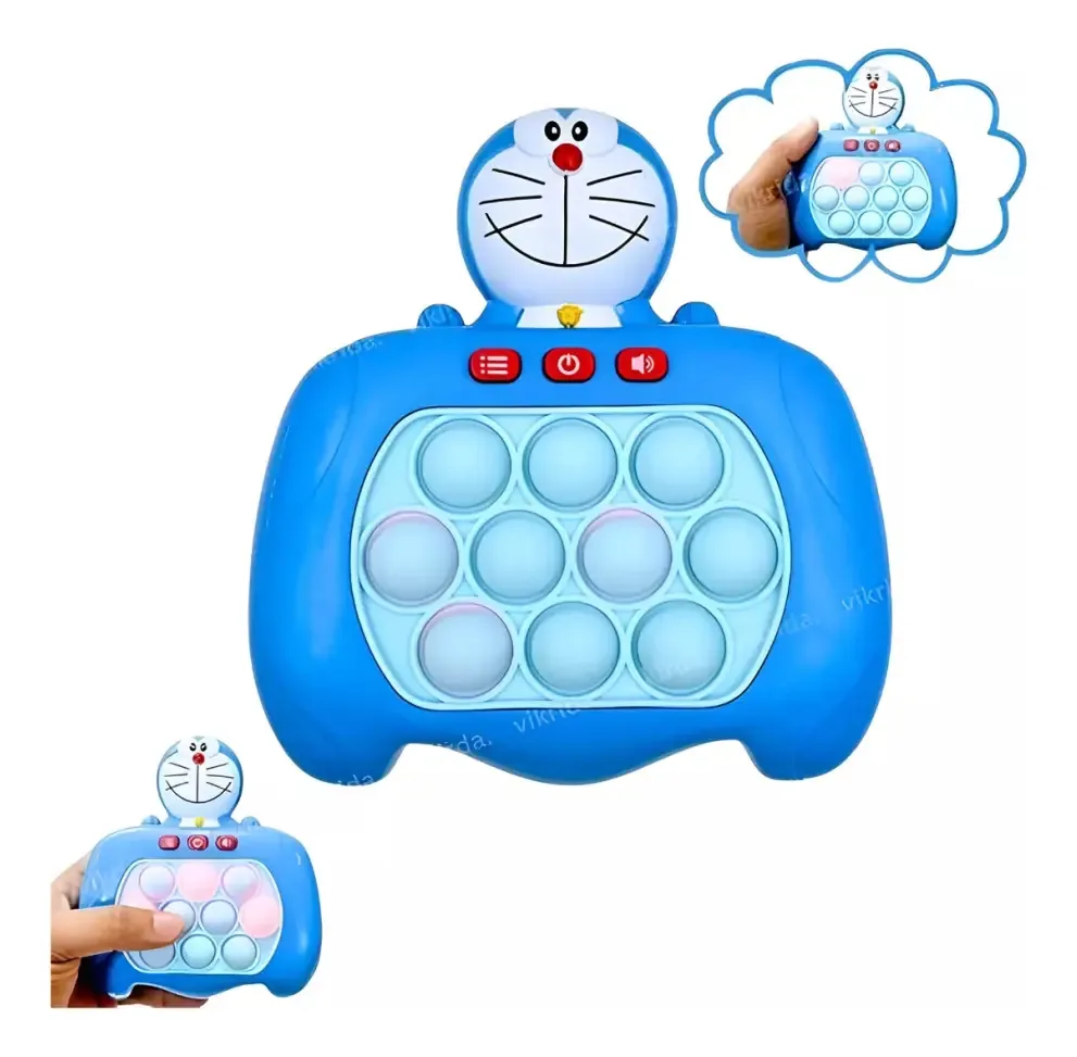 Pop It Electronic com design Doraemon para crianças, cor azul