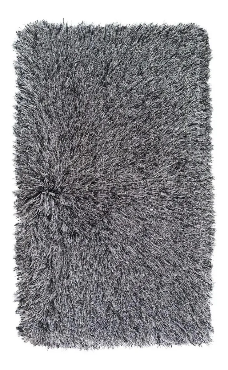 Tapetes e tapetes, cabelos longos, brilhos, 60 x 110 cm, cor mitapete, preto/cinza