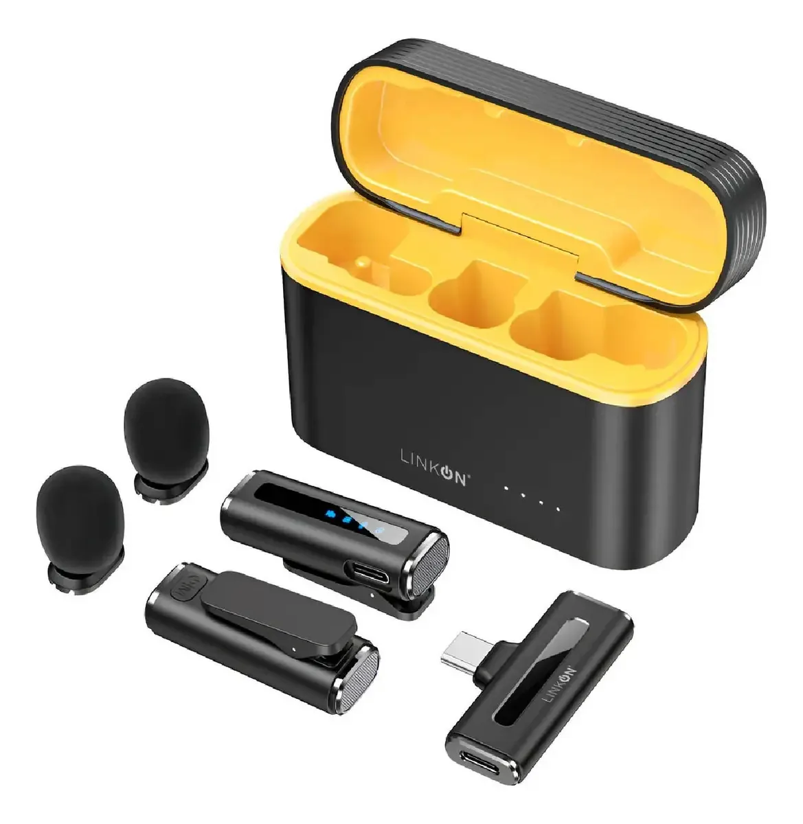 Microfones pretos dinâmicos Linkon AIRVOICE-CL