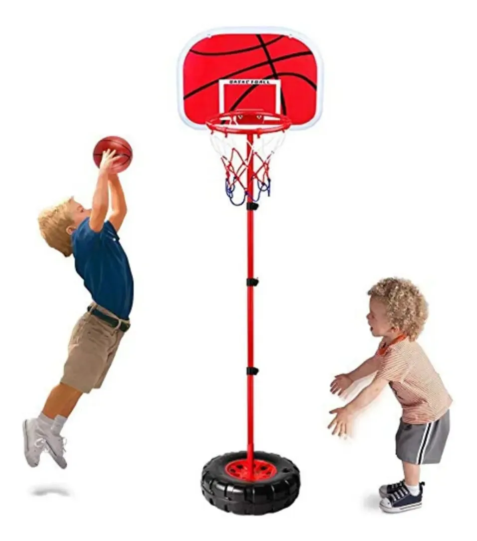 Cesta de basquete de 1,7 m + 2 bolas