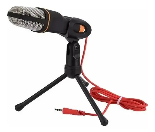 Microfone condensador omnidirecional Sf 666 Black Accessories Microfone 52 bits
