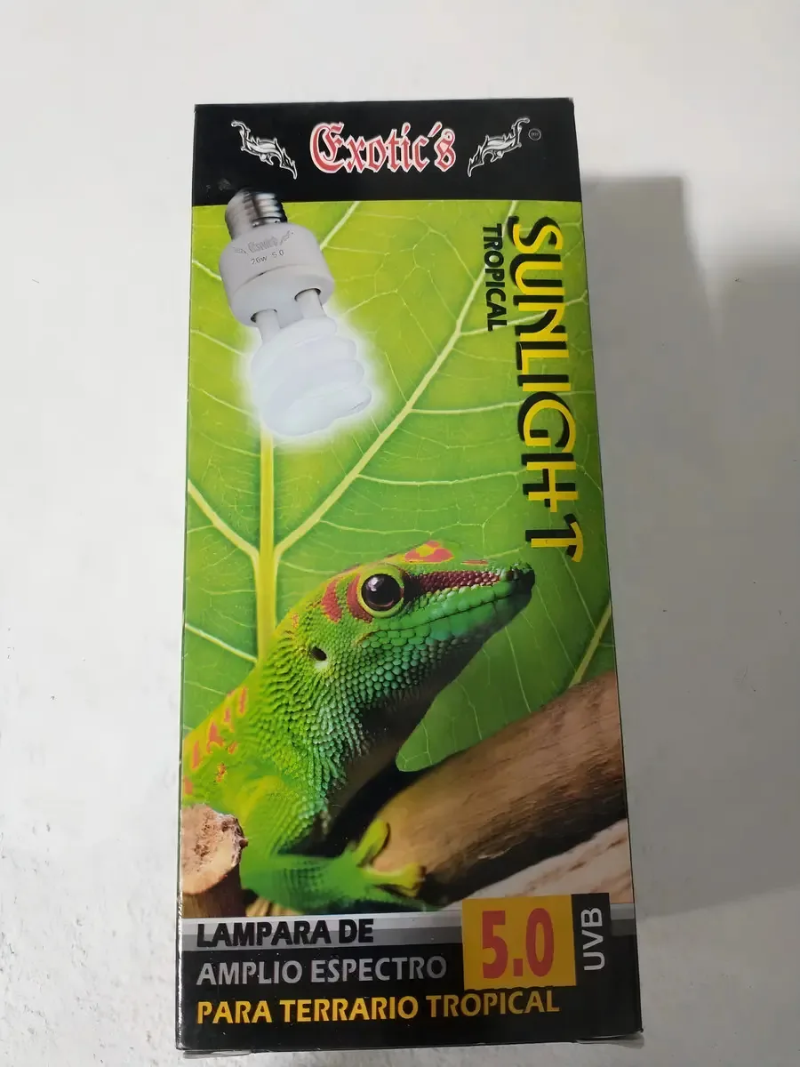Bulbo com radiação 5,0 Uvb Répteis Terrário tropical 26 W
