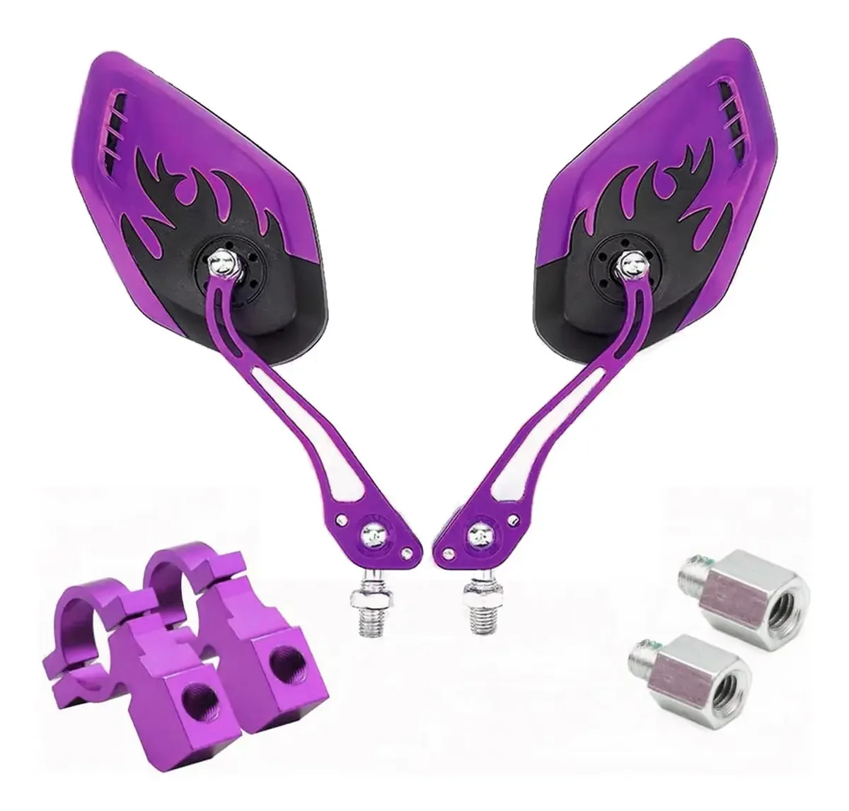 Espelho retrovisor direito Nakazawa Xzb2023080507 para bicicletas violeta