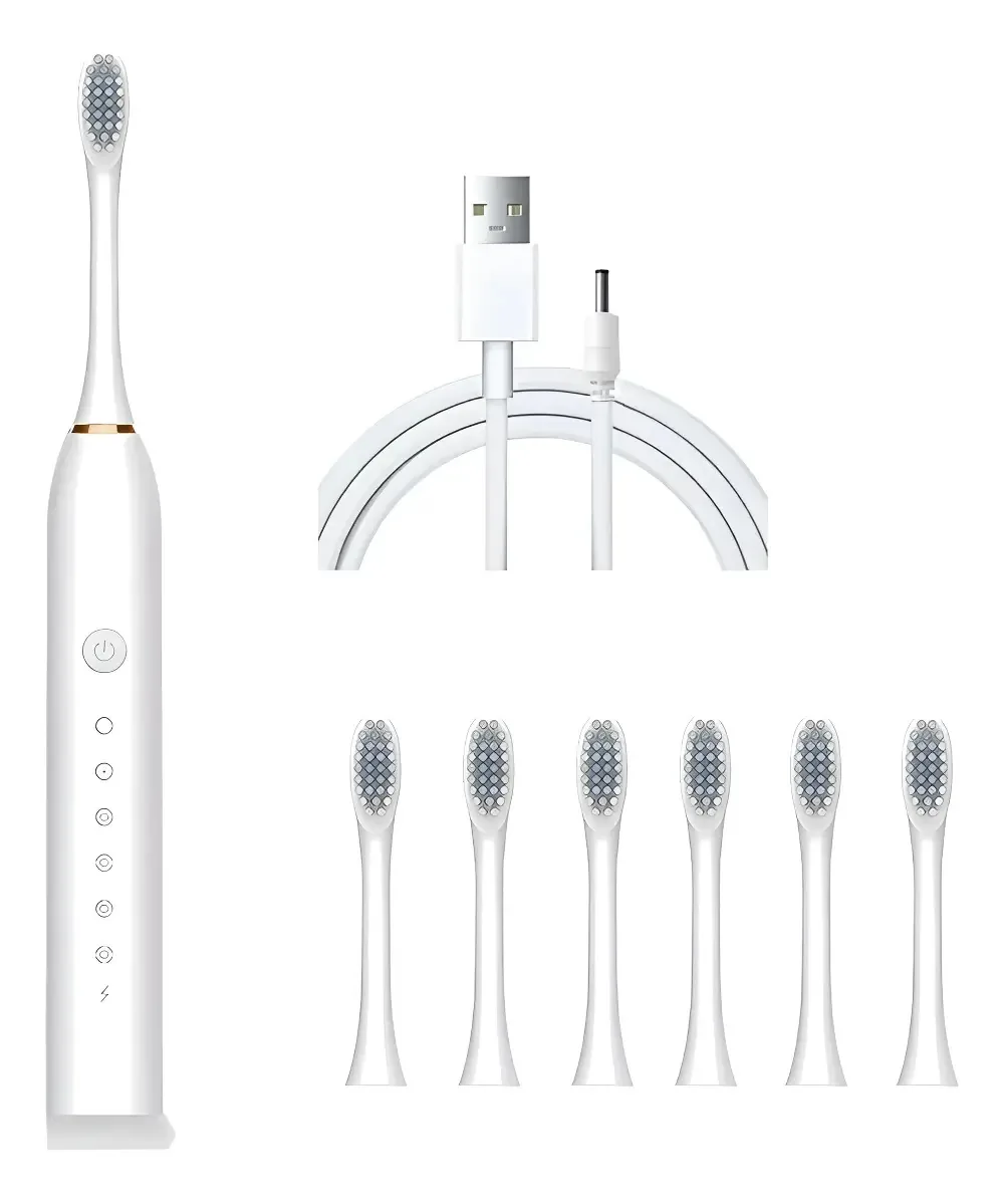 Escova de dentes elétrica recarregável FJO MX0284_WHI branca