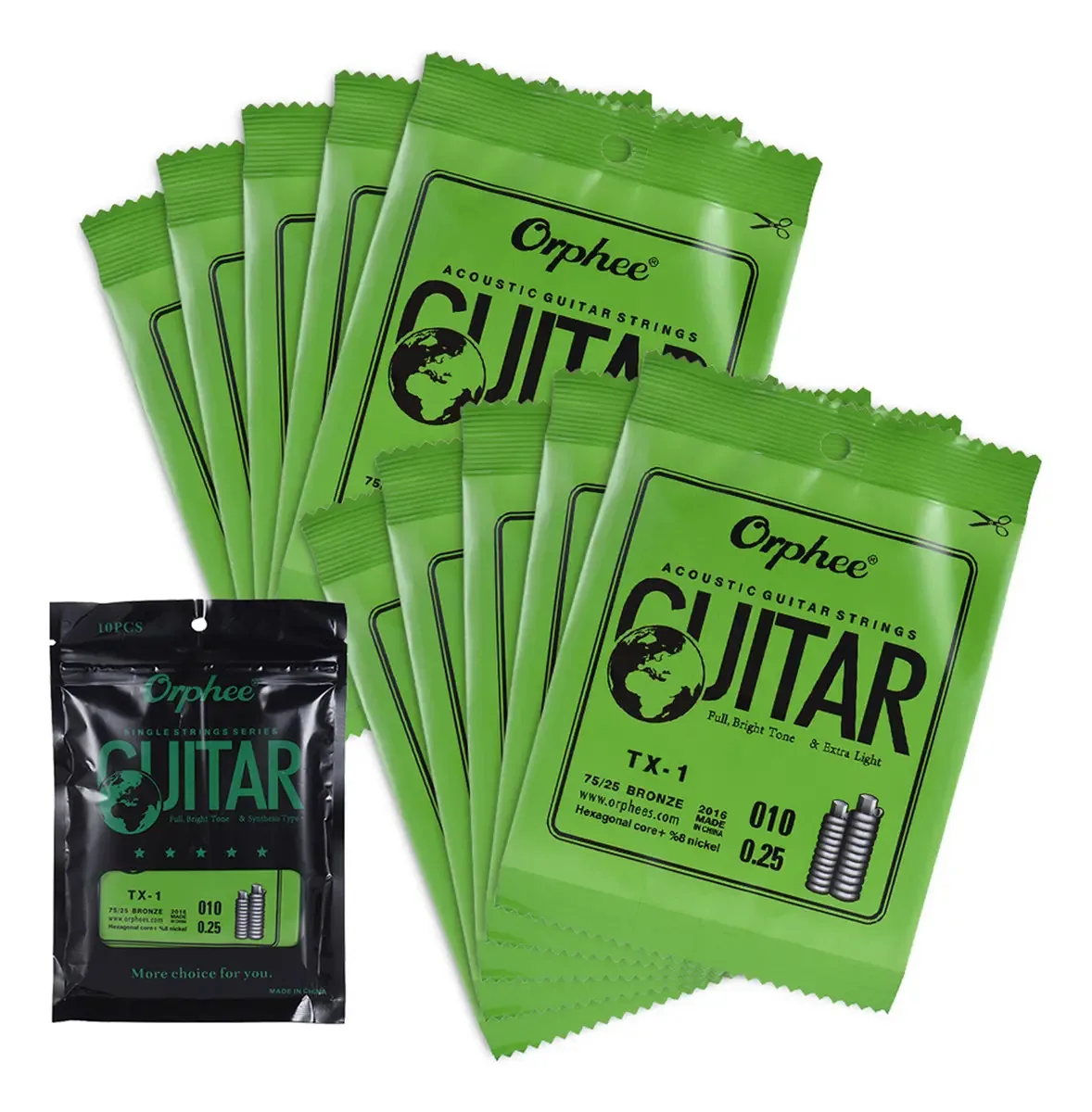 Instrumentos: E-Strings (.010) para uma tensão Live Tx-1