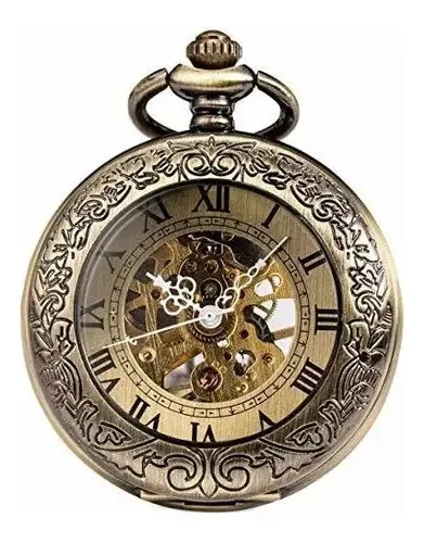 Relógio mecânico de bolso, para homens