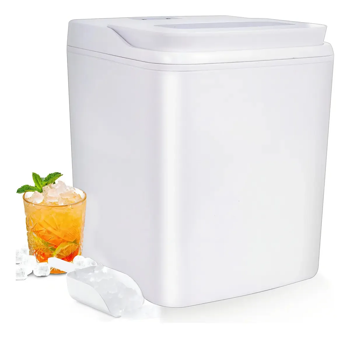 Máquina De Gelo Cubos Para fazer Ice Maker 12kg Branco Yesop