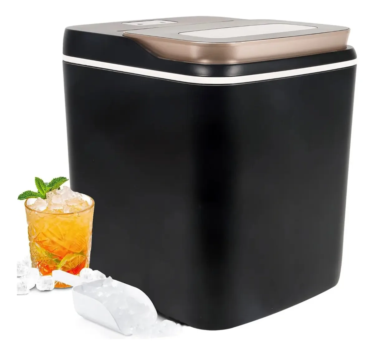 Máquina De Gelo Cubos P/fazer - Ice Maker - 12kg Preto