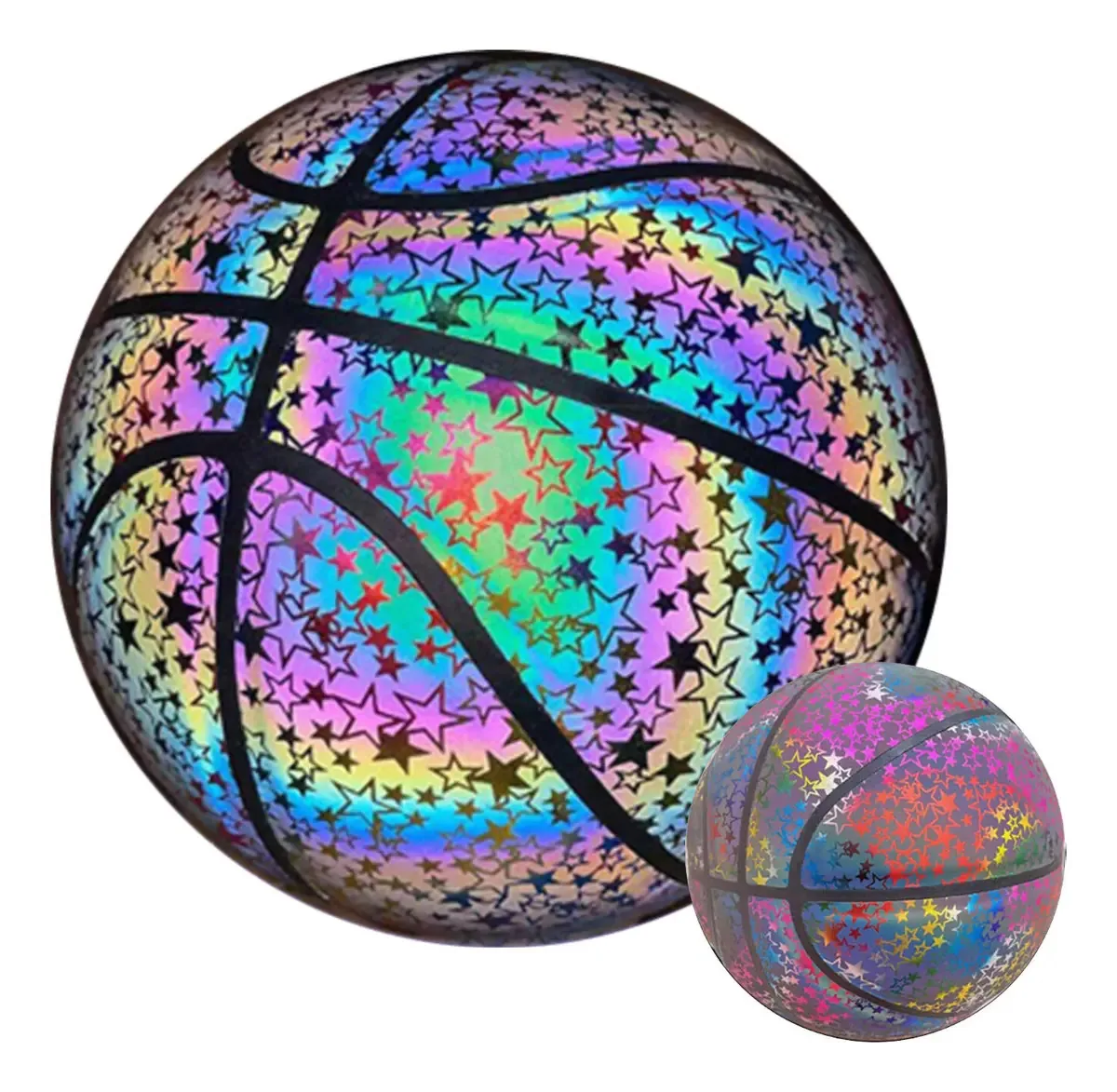 Couro refletivo brilhante, basquete, basquete, basquete e cor B 4.