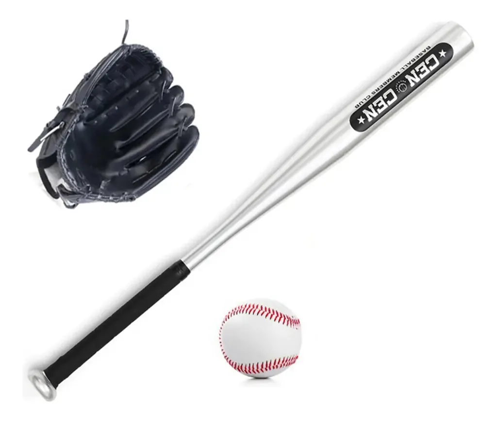 Taco de softbol, bastão de beisebol, conjunto de beisebol de alumínio, cor preta