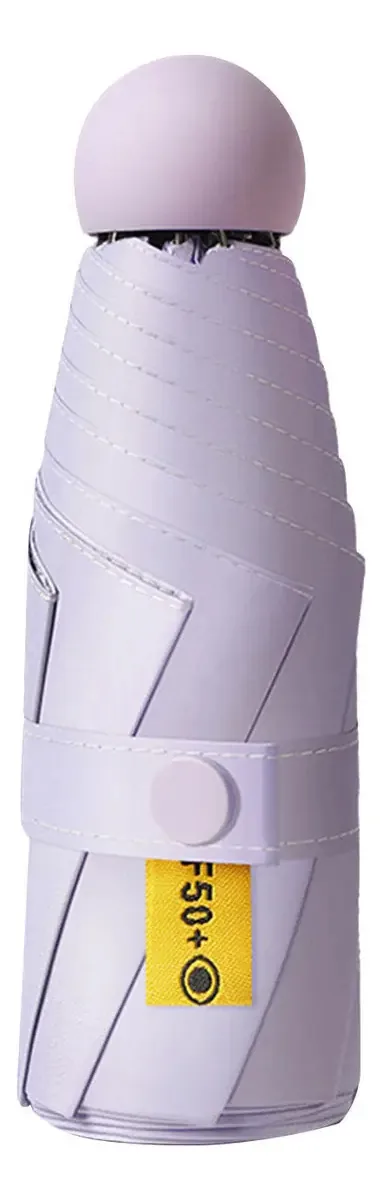 Guarda-chuva dobrável para sol e chuva, compacto e portátil, roxo