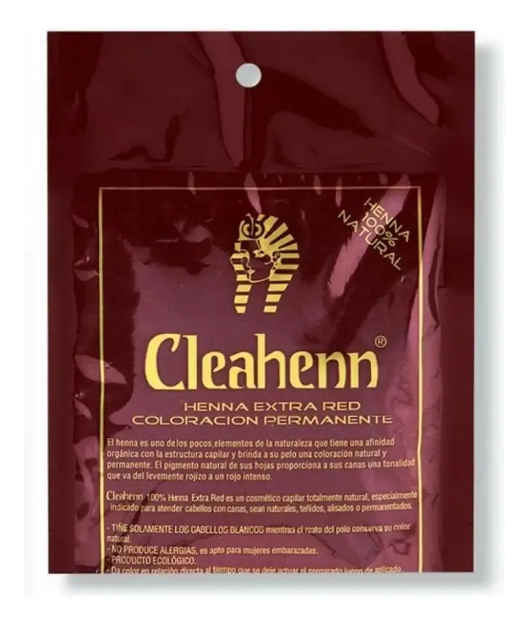 Coloração Extra Natural Henna Red Cleahenn X50g