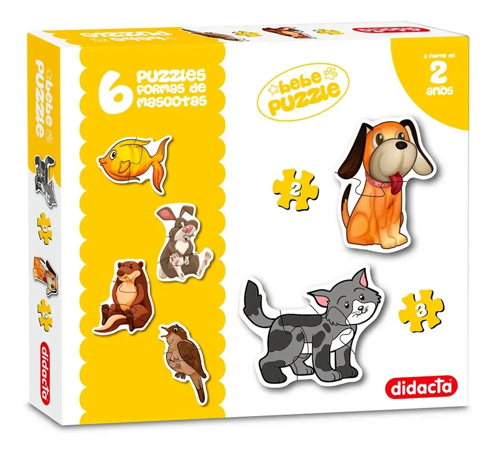 6 quebra-cabeças para crianças Pet Shapes Didacta | Xenex |