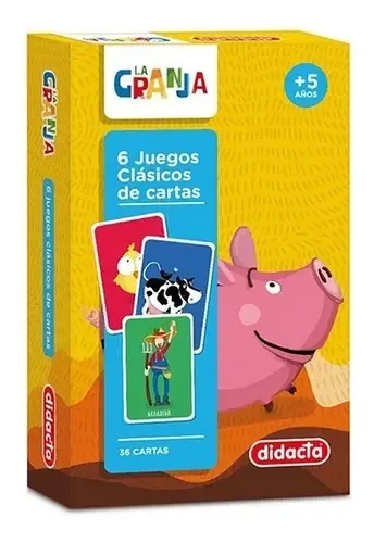 Jogo de tabuleiro 6 Jogos de cartas clássicos La Granja Didacta