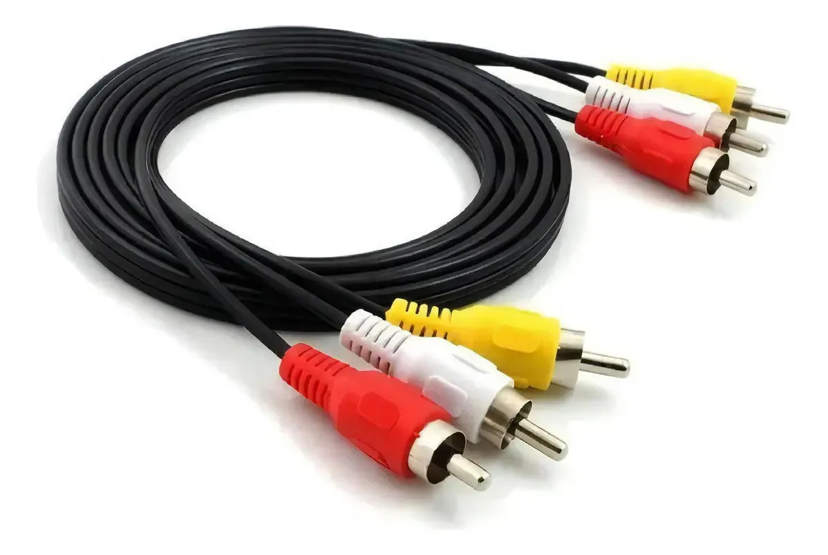 Cabo de áudio e vídeo 3 Rca A 3 Rca 1.8 Mts Kolke