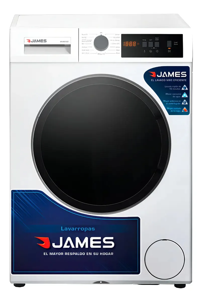 Máquina de lavar James Front Load de 6 kg Lr 6990 Blt 15 Programas