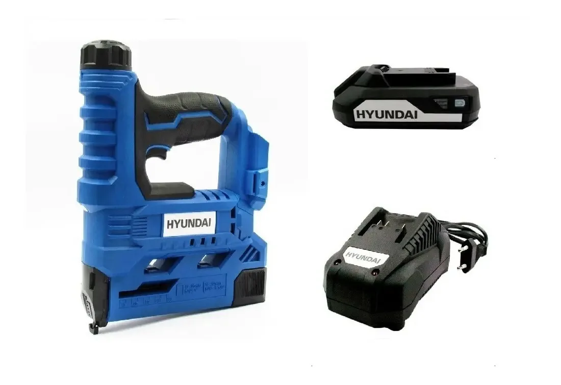 Grampeador de bateria Hyundai 20v com bateria e carregador K37