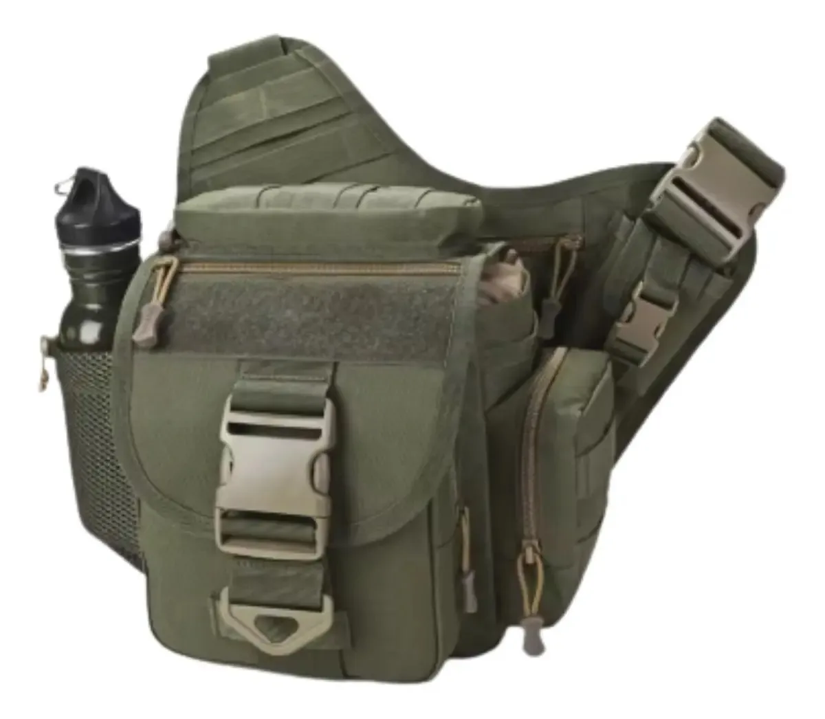 Mochila Mochila tática ao ar livre Bolsa de ombro tática verde