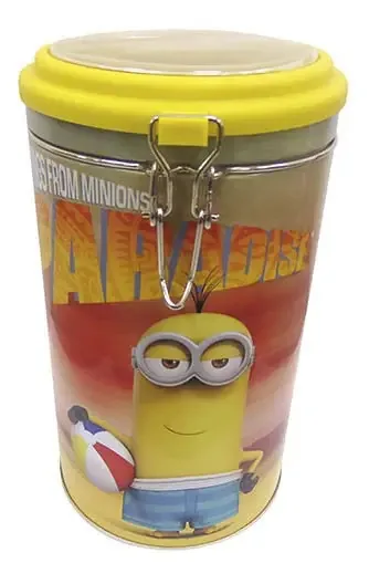 Lata redonda Minions com fecho superior