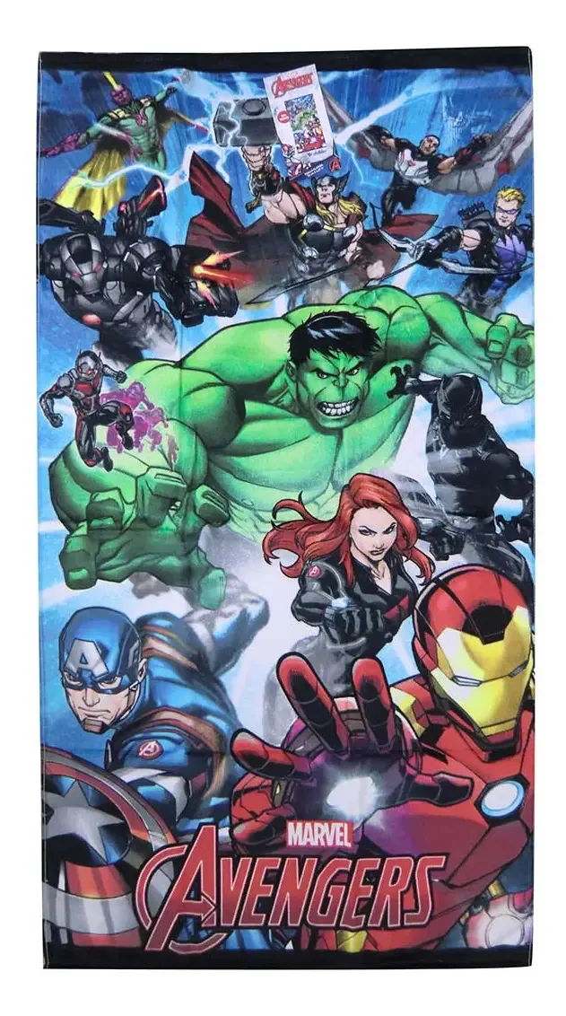Toalha de praia infantil Avengers Velour 70x130